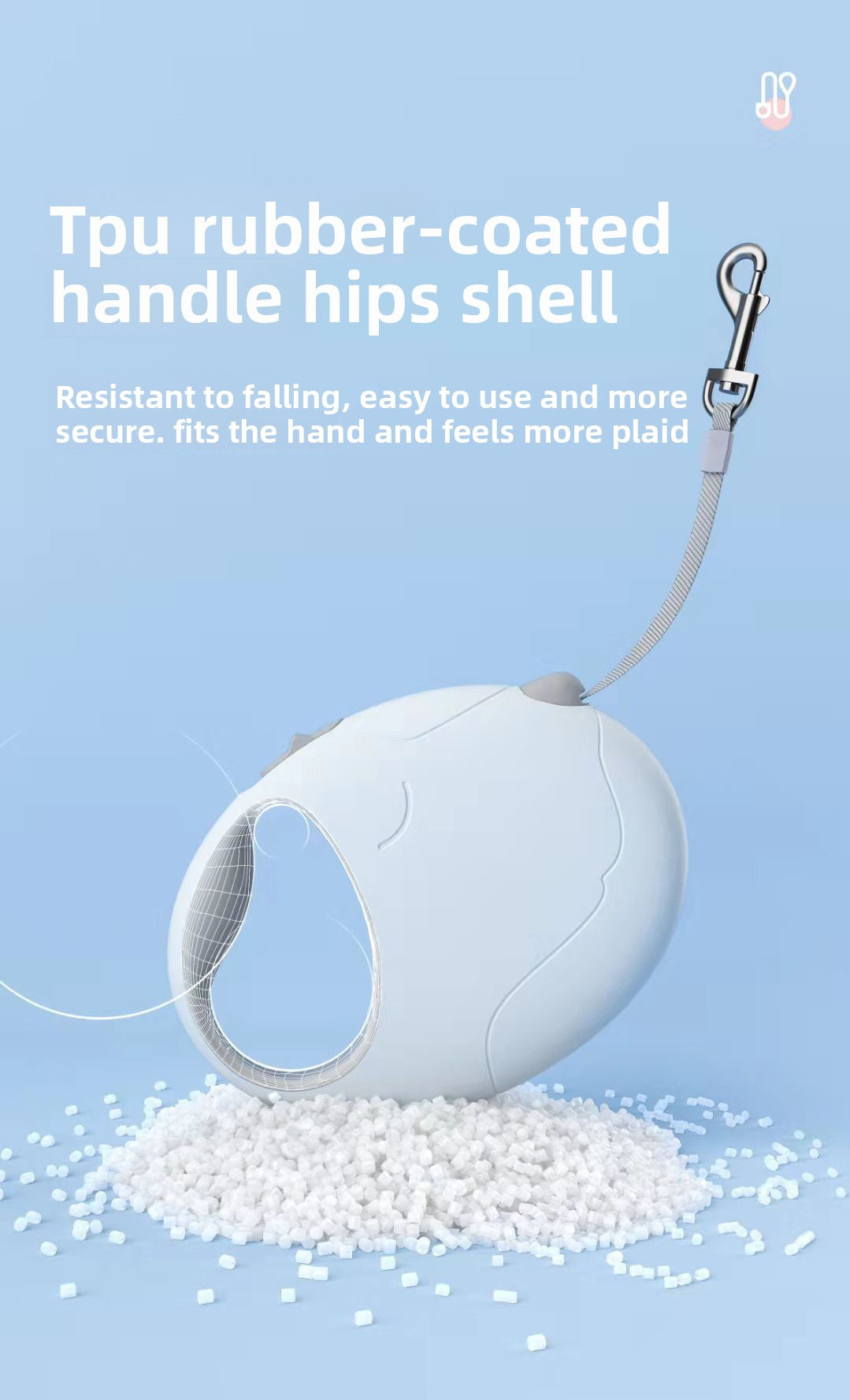 Automatic Retractable EggShape Leash for Effortless Dog Walks