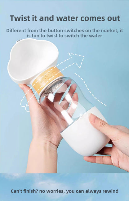 Portable Pet Travel Water Bottle for Dogs Outdoor Drinking Cup Leak Proof Doggy Hydration Supply for Puppy Teddy and Small Medium Dogs