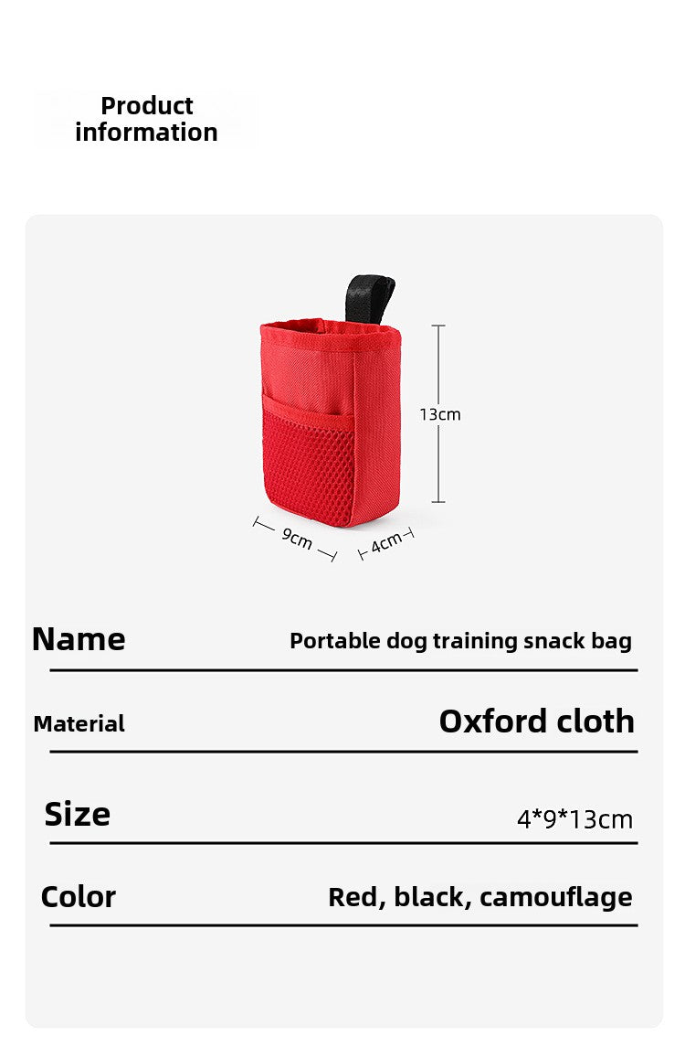 Pet outdoor training gear Oxford fabric waterproof pet waist pack dog food training bag