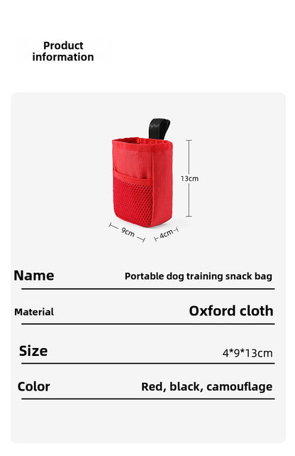 Pet outdoor training gear Oxford fabric waterproof pet waist pack dog food training bag