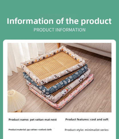 AllSeason Pet Cooling Mat Pad for Dogs Cats Summer WearResistant Bed Essentials