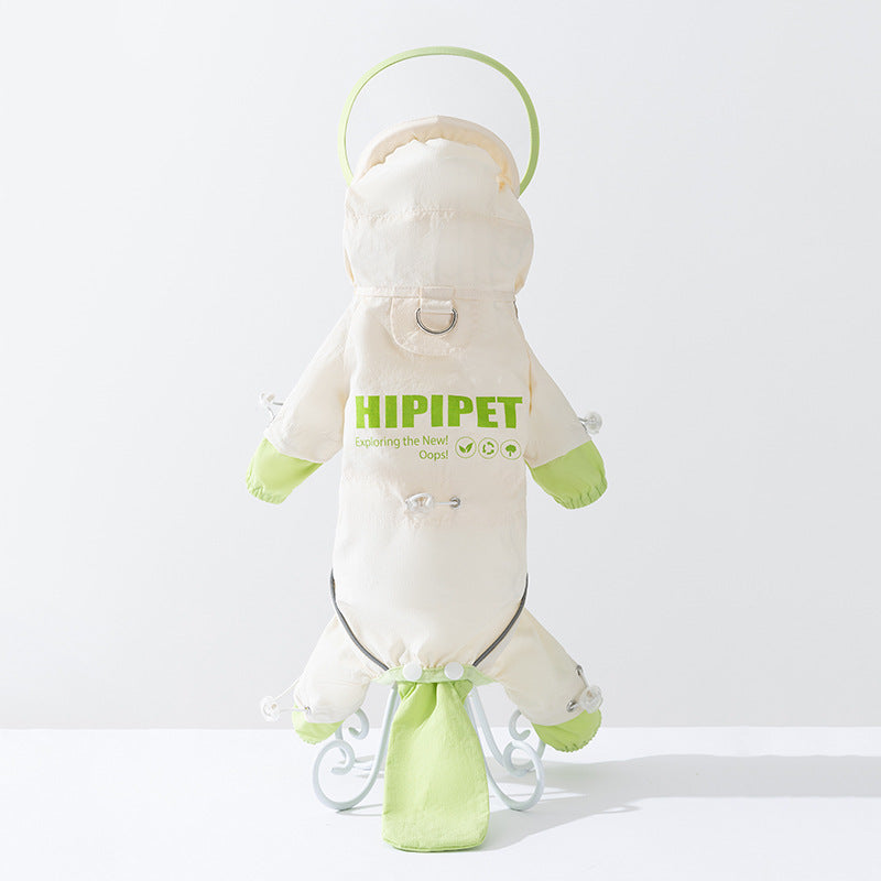 Waterproof Pet Raincoat Full Coverage Four Legged Design for Small and Medium Dogs Summer Outdoor Adventure Cartoon Teddy Dog Clothes