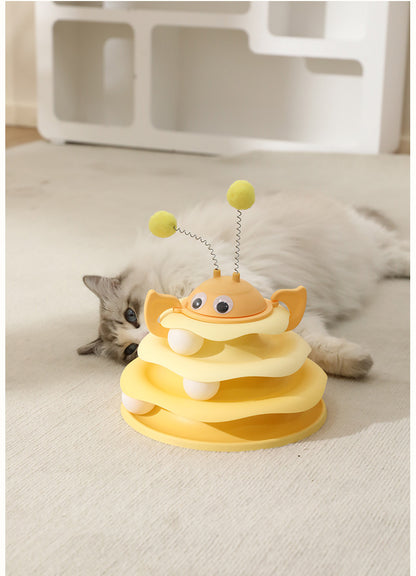 Cat Toy Little Bee Ice Cream Play Plate Self Entertainment Boredom Buster In Stock