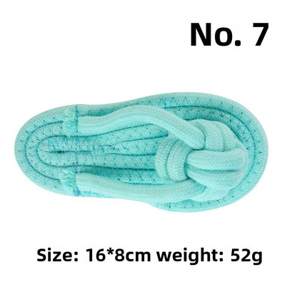 Pink Blue Combination Pet Cotton Rope Knot Toy for Tough Chewing Dogs