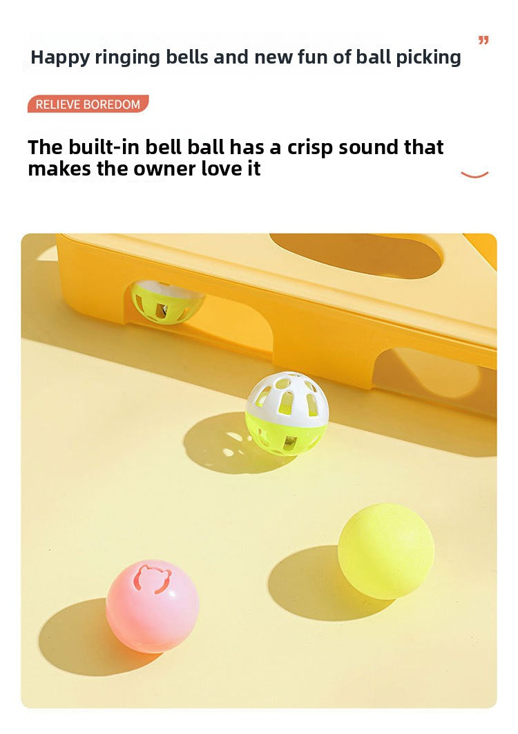 Cat Teaser Wand Toy Self-Entertainment Boredom Relief Energy Consuming Fun Kitten Educational Game Box Bell Maze Box