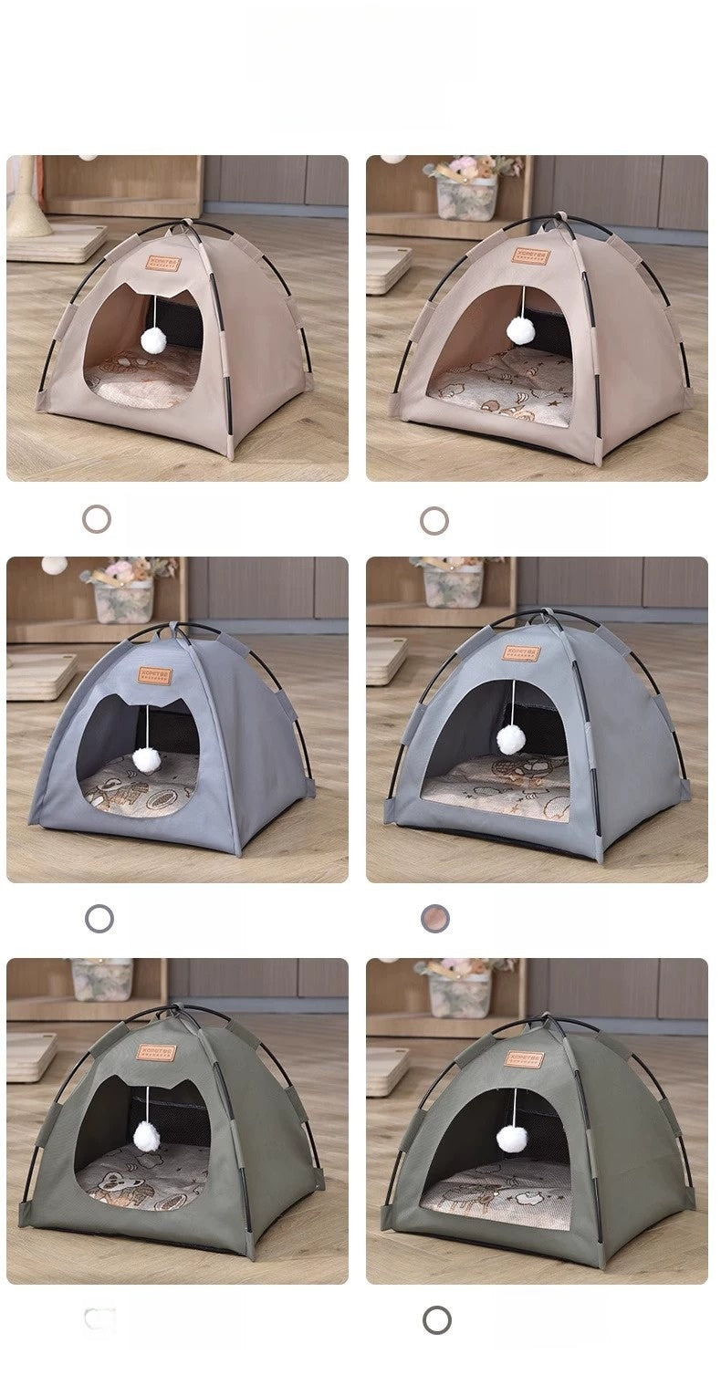 New Cat Tent Enclosed Foldable Oxford Cloth Cat House Dog House