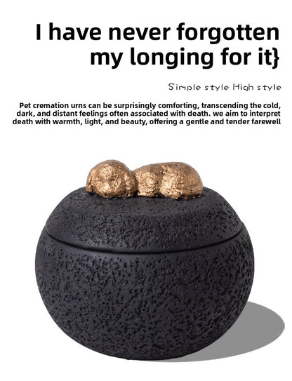 Pet Funeral Urn for Cats Dogs Cremation Memorial Box with Engraving Plate for Ashes Keepsake Aftercare Pet Loss Gift