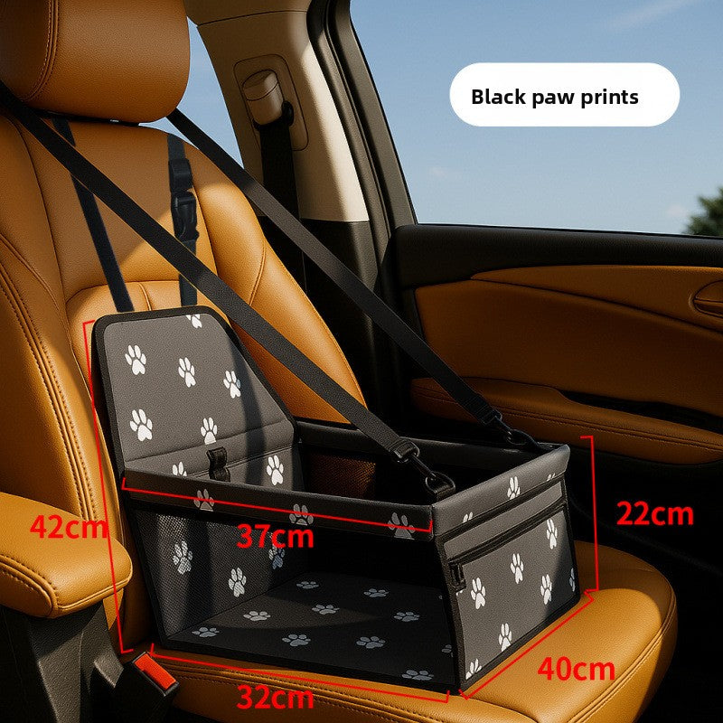 Premium Pet Car Seat Cushion Non-Slip Dog Car Hammock with Side Protection and Seat Belt Loop for Travel Safety