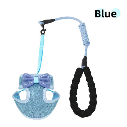 New Bowknot Design Cat Leash Vest-Style Adjustable Walking Harness