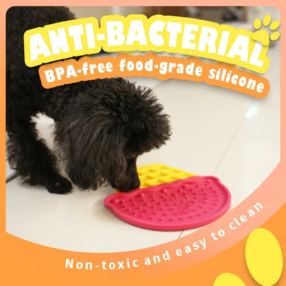 Dog Slow Feeder Ice Cream Licking Mat Food Grade Silicone Pad