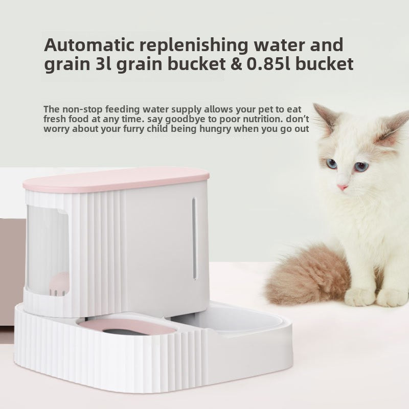 Dual-Purpose Pet Water Dispenser and Feeder for Cats and Dogs