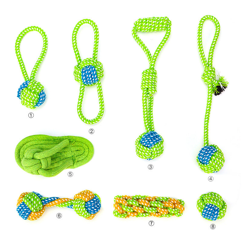 Cotton Rope Dog Toy Set Durable Chew Pet Training Combination