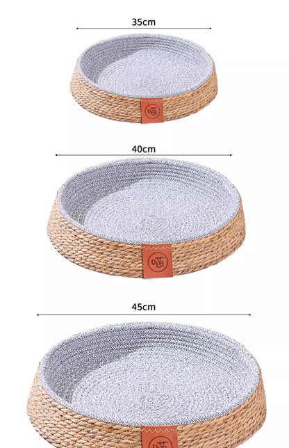 Summer Rattan Cat Villa AllSeason Breathable Comfy ScratchProof Dog House