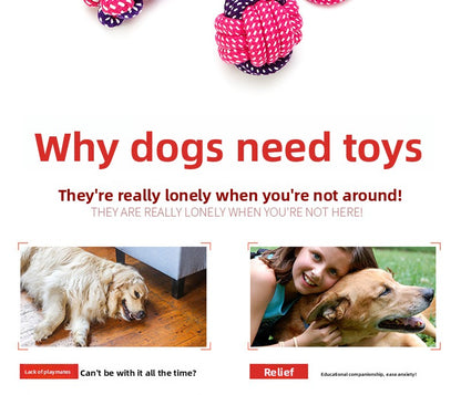 Dog Toys New Pet Cotton Rope Combination Set for Teeth Grinding