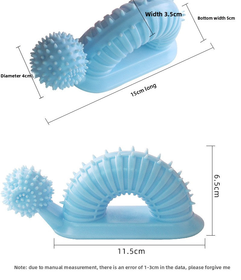 Interactive Dog Chew Toy for Teething Puppies Snail Shaped Food Dispensing Pet Supplies Long Lasting Dental Toothbrush Fun Mental Stimulation