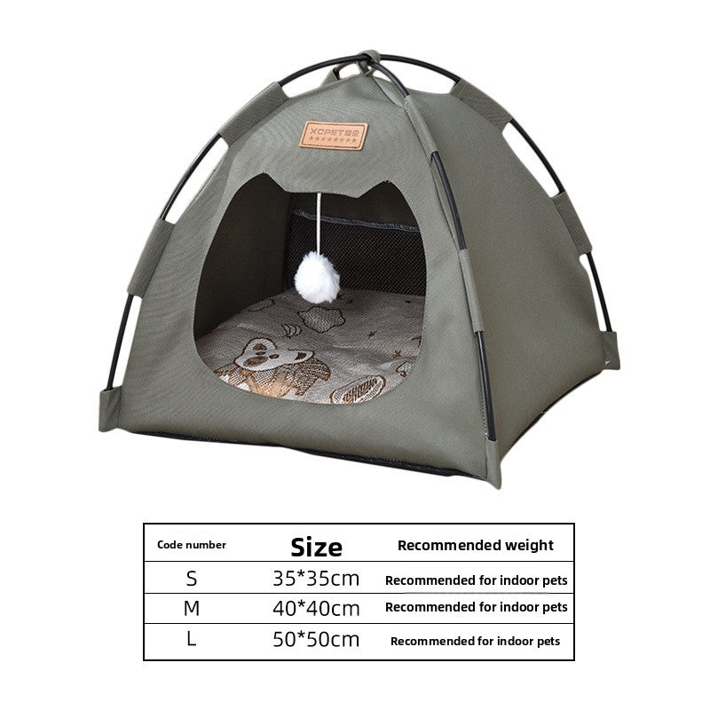 New Cat Tent Enclosed Foldable Oxford Cloth Cat House Dog House