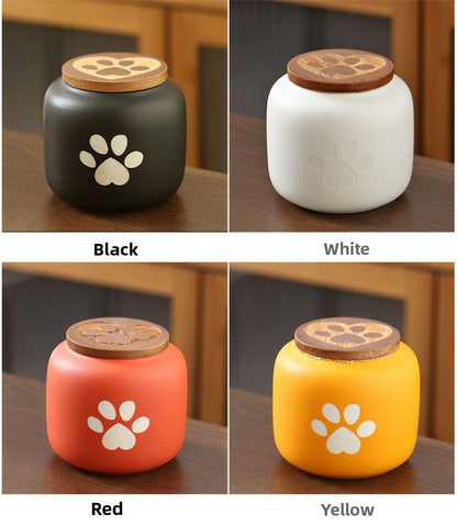 Urne funéraire en céramique gravable pour animaux de compagnie, boîte souvenir scellée et étanche à l'humidité, articles funéraires pour animaux de compagnie 