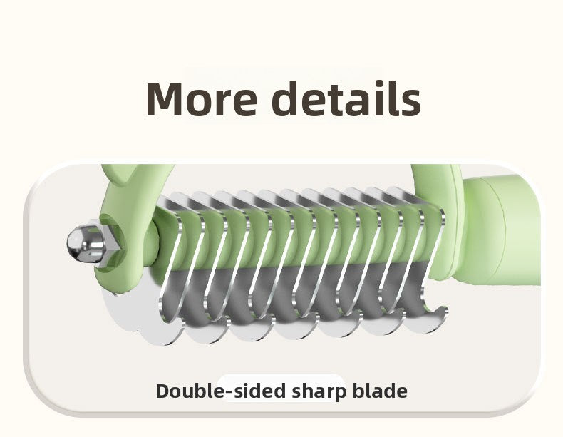 Double Sided Cat Comb for Shedding Small Dinosaur Cute Design Pet Grooming Brush Massage Knot Comb Macaron Colors Long Hair Short Hair