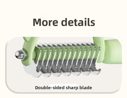 Double Sided Cat Comb for Shedding Small Dinosaur Cute Design Pet Grooming Brush Massage Knot Comb Macaron Colors Long Hair Short Hair