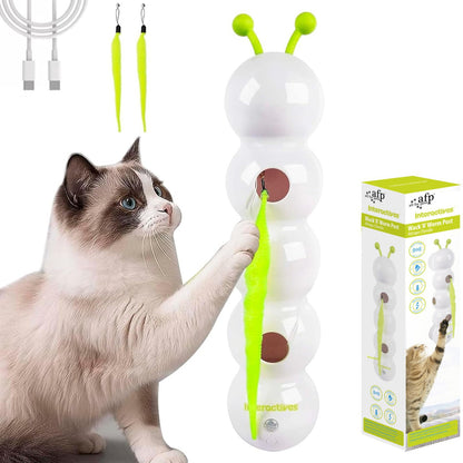Smart Electric Caterpillar Teasing Light-Sensitive Cat Whack-A-Mole Toy