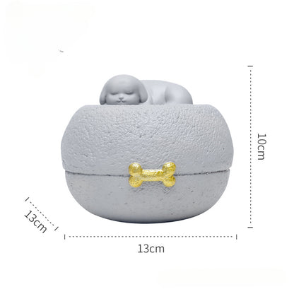 Creative cat dog funeral memorial resin urn pet cremation storage urn