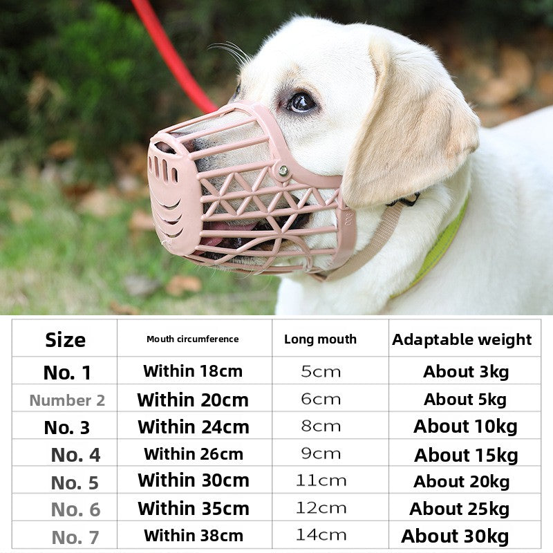 Dog Safety Mesh Mask Soft Plastic Fence Mouth Cover Wholesale