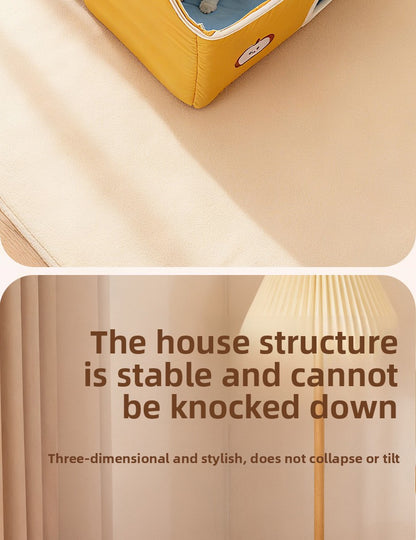 Cat House All-Season Universal Removable Washable Pet House Cat House Fully Enclosed Autumn Winter Warm Plush Dog House