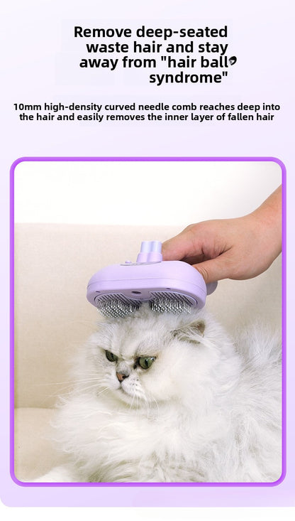 Blue Light Advanced Pet Spray with Non-Flying Hair Needle Grooming Comb