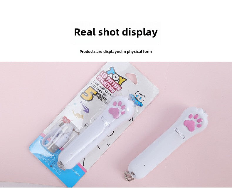 Cross-Border Pet Toy Laser Cat Teaser Creative Cat's Paw Six-in-One Projection Charging Funny Cat Pen