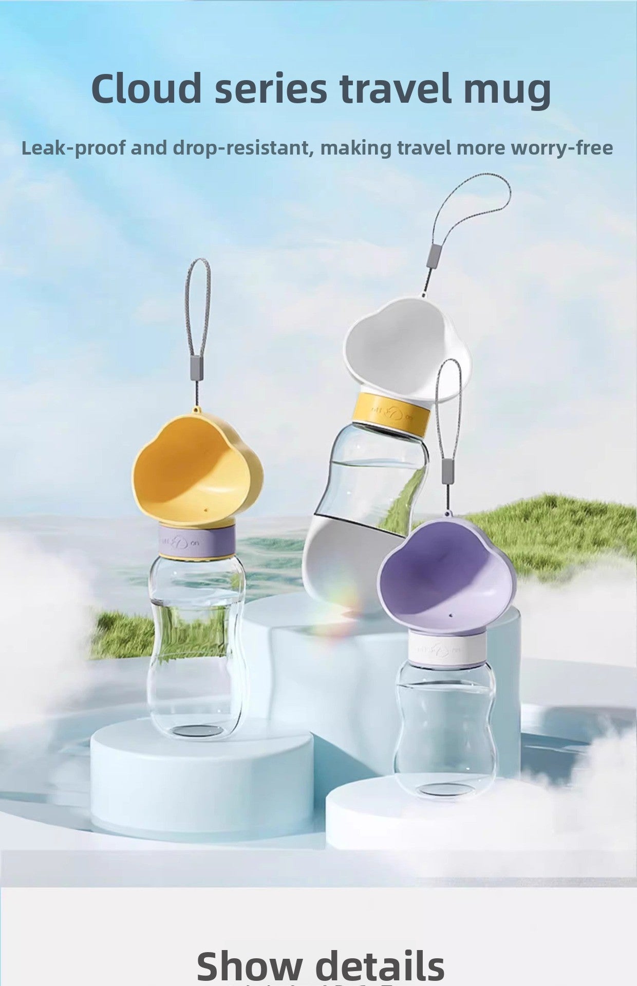 Portable Pet Travel Water Bottle for Dogs Outdoor Drinking Cup Leak Proof Doggy Hydration Supply for Puppy Teddy and Small Medium Dogs