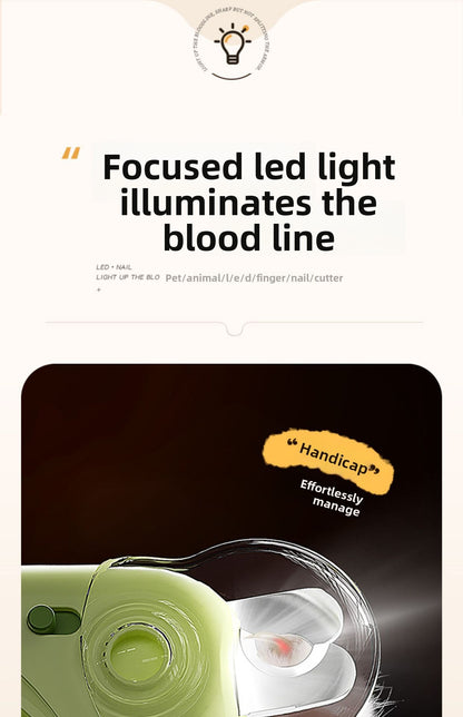 Beginner Friendly Cat Dog Nail Clipper with Light and Bloodline Indicator