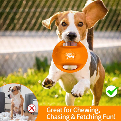 Squeaky Interactive Ball for Dogs Outdoor Tug of War Fun Teeth Cleaning Chew Toy