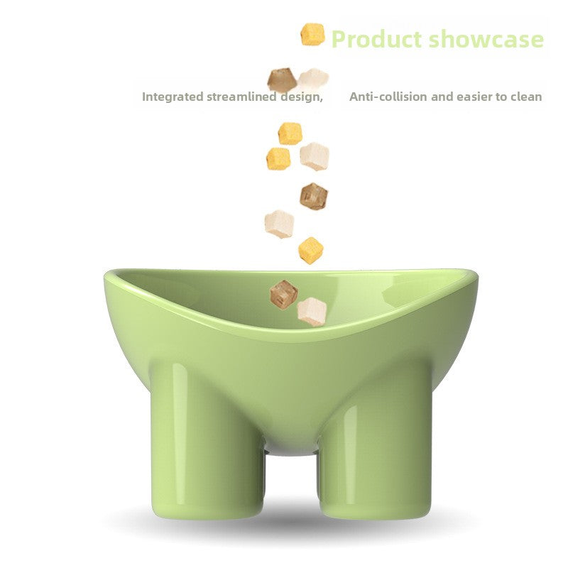 Elephant Leg Macaron Color Anti-Slip Cat Food Bowl Elevated Scientific Feeding