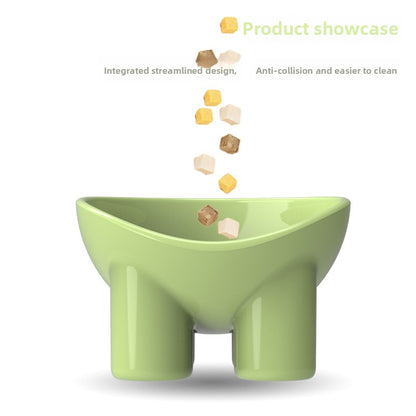 Elephant Leg Macaron Color Anti-Slip Cat Food Bowl Elevated Scientific Feeding