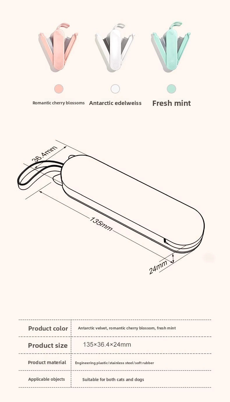 Cat Dog Long Hair Comb Pet Supplies Detangling Remove Floating Hair Cleaning Tool