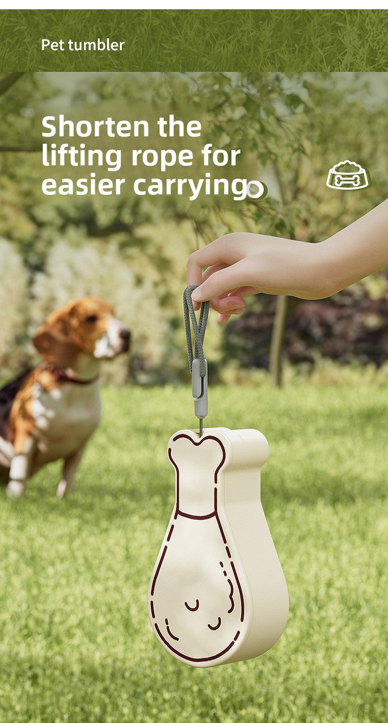 Portable Pet Travel Water Bottle and Food Container Double Layer Dog Cat Outdoor Feeder Leak Proof Dual Use Cup