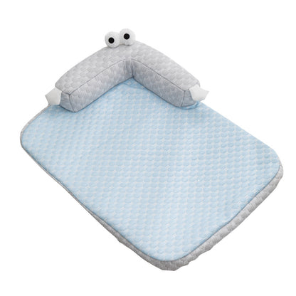 Breathable Cooling Dog Bed for Summer Big Eyed Monster Sofa Mat Small Dog Cat Nest Pet House Washable