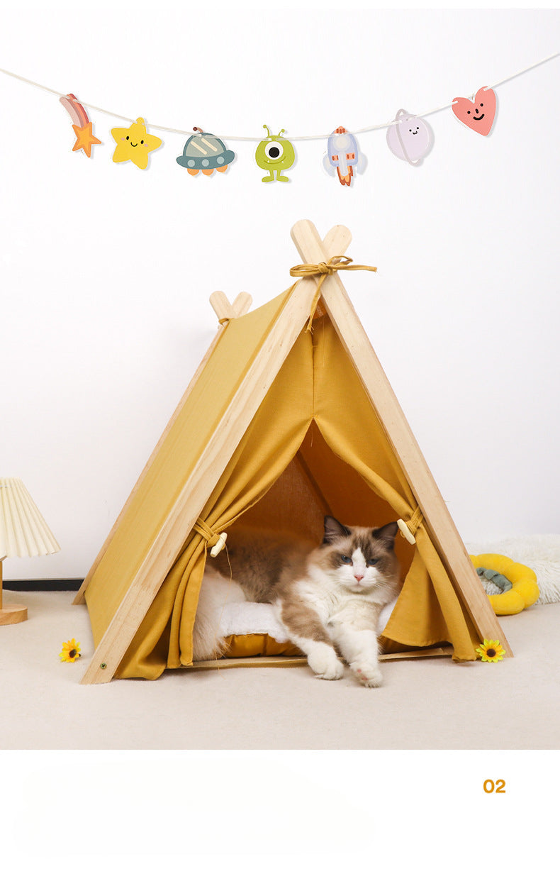Pet Tent Dog House All-Season Universal Detachable Washable Enclosed Indoor Cat Winter Warm Cat Tent Cat House