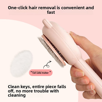One-Click Hair Removal Comb for Cats Dogs Knot-Free Massage Tool