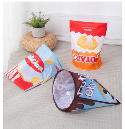 Drill Bag Cat Toy Combo Self Fun Foldable Tunnel Chew Ball Teasing Wand