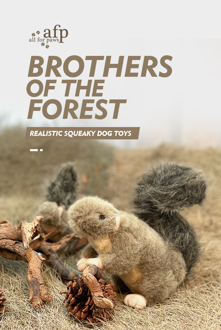 New Wear-Resistant Plush Sound Dog Toys Simulation Squirrel Pet Supplies