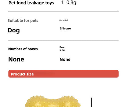 Interactive Dog Chew Toy with Treat Dispenser Durable Silicone Puppy Training Toy for Teddy Small Medium Dogs