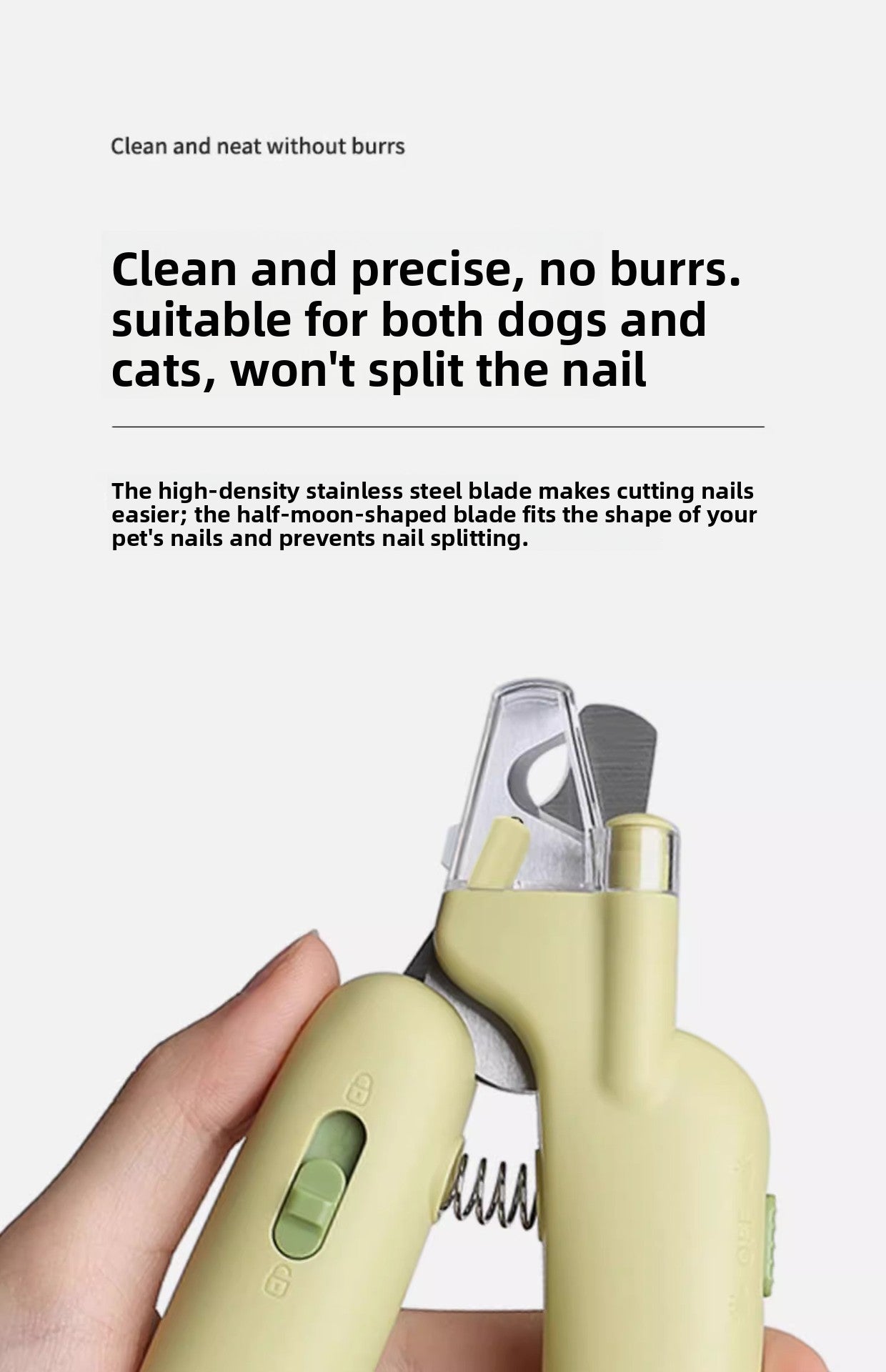Pet Nail Clippers Cat Nail Clippers with Light Nail Cutter Rabbit Dog Cat Claw Special Beginner Pet Nail Clippers