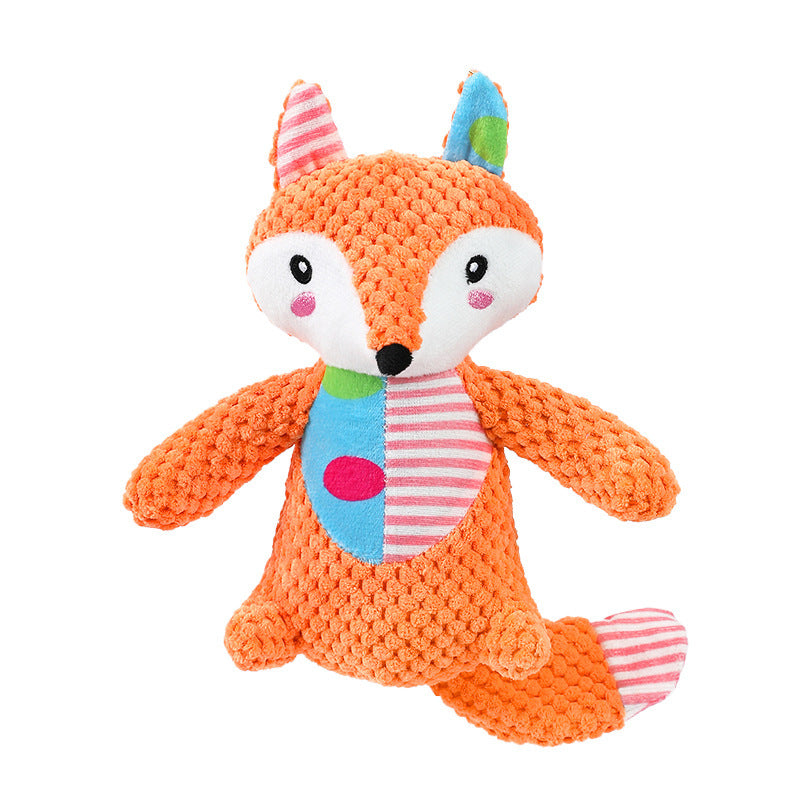 Pet Plush Toy Fox for Dogs Chewing and Grinding Teeth