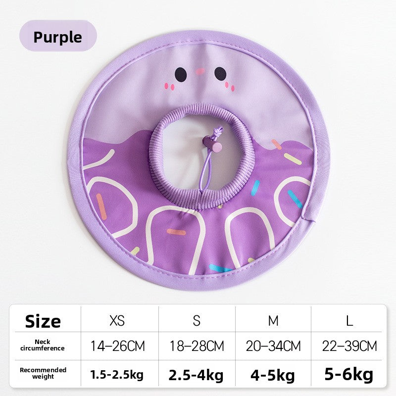 Deepened Neck Adjustable Waterproof Elizabethan Collar Anti Bite for Cats Dogs