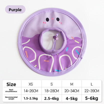 Deepened Neck Adjustable Waterproof Elizabethan Collar Anti Bite for Cats Dogs