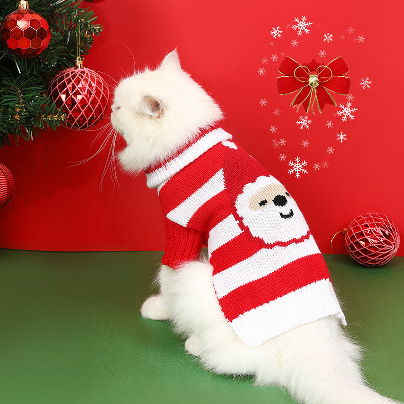 Pet Clothes Christmas Knitwear High Quality Dog Clothes Cat Clothes plus-Sized Thickened