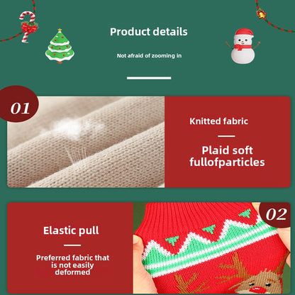 Pet Clothes Christmas Sweater Dog Clothes Autumn Winter Warm Pet Sweater Cat Clothes