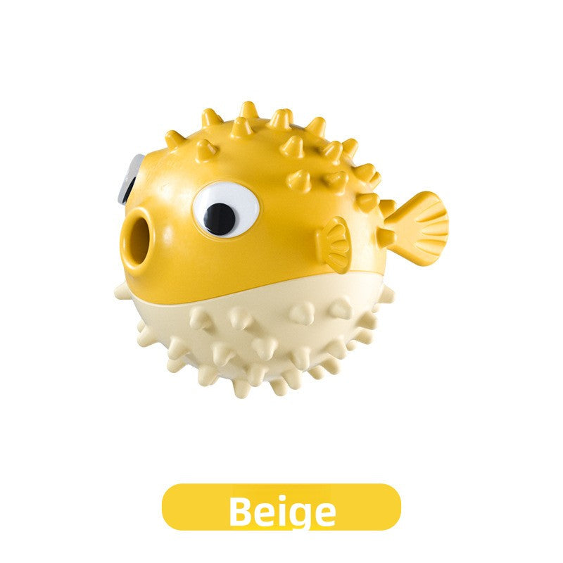 Pet Pufferfish Chew Toy Soft Durable Fun Stress Buster for Dogs
