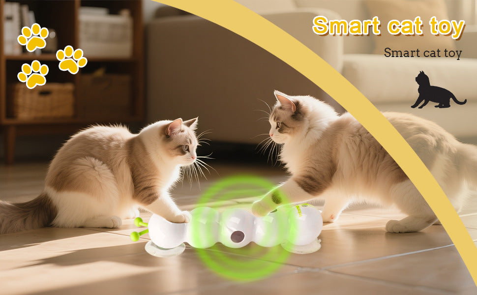 Smart Electric Caterpillar Teasing Light-Sensitive Cat Whack-A-Mole Toy
